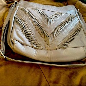 Day and Mood Grey Genuine Leather Adjustable Crossbody